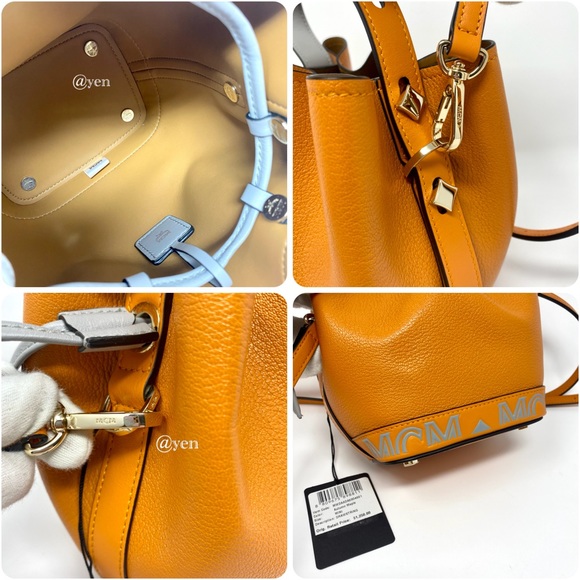 MCM AUTHENTIC autumn maple Milano drawstring crossbody bag - Picture 14 of 16